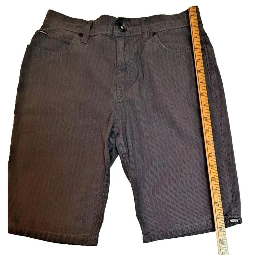 Vans Men’s Gray Shorts Size 28 Cotton Casual Skate Flat Front Pocket Casual
